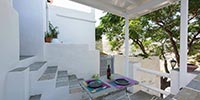 Yard with stone table