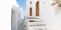 Paved alley in Kastro village in Sifnos